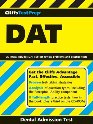 cover image of CliffsTestPrep DAT